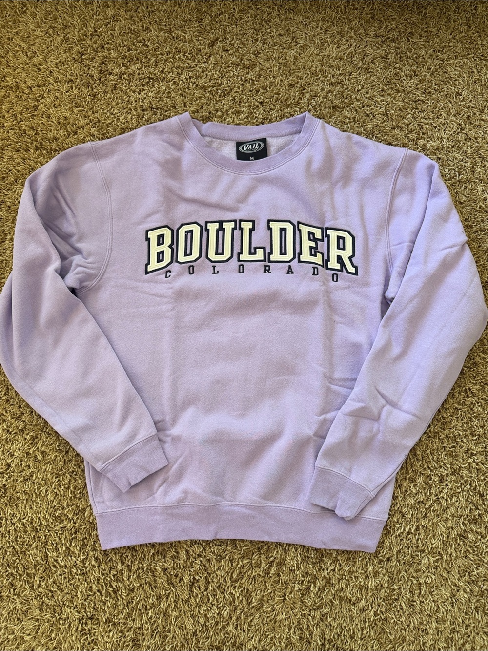 Lavender Boulder Colorado Crewneck Sweatshirt - Men